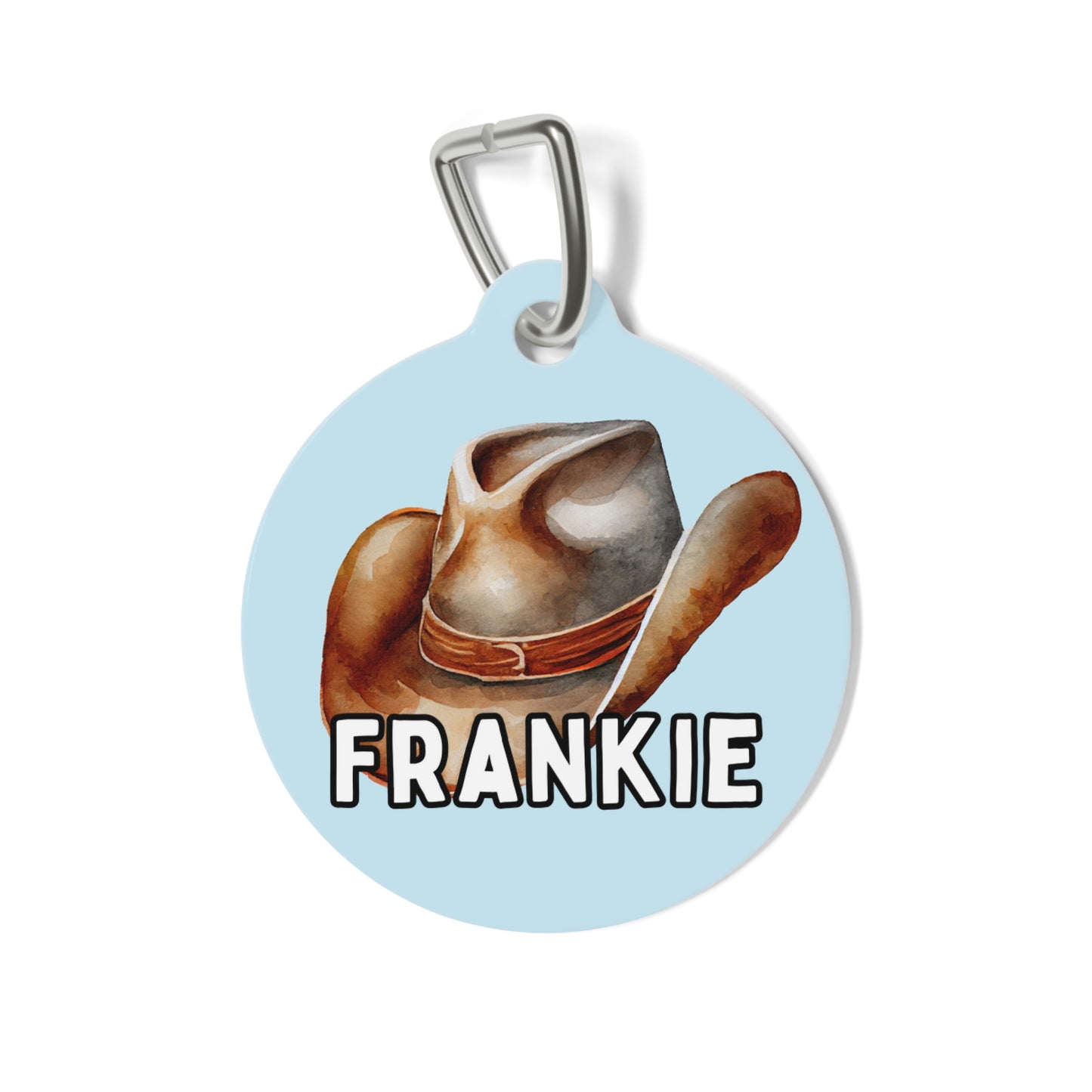 Western Woof Custom Round Metal Pet Tag