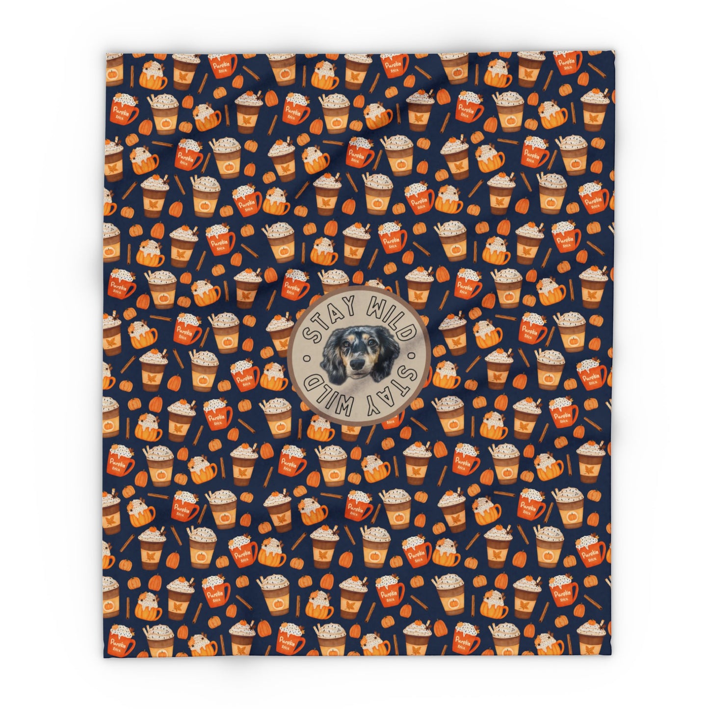 Custom Velveteen Plush Pumpkin Spice Pawtte Blanket