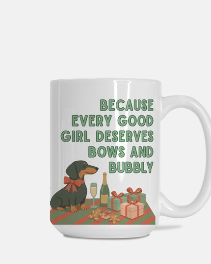 Mug Deluxe 15oz. - Bubbles & Bows