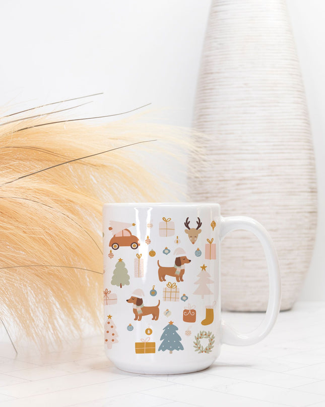 Christmas Coffee Mug - Dachshund Holiday Wishes