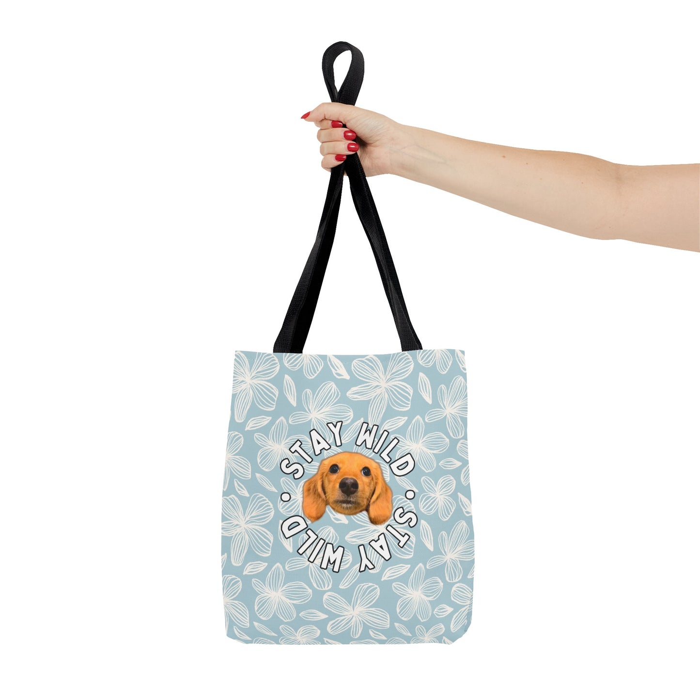 Bloom Blue Custom Tote Bag