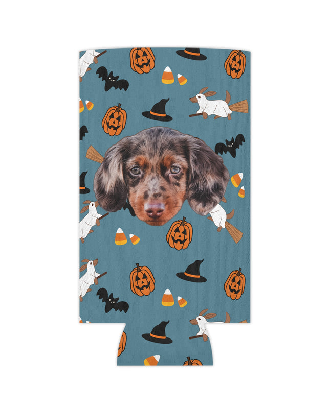 Happy Halloweenie Custom Can Cooler Koozie
