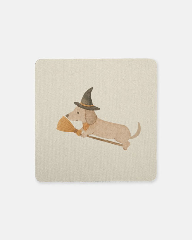 Coaster Neoprene Back (Square) 4PK - Halloween Variety Taupe Background