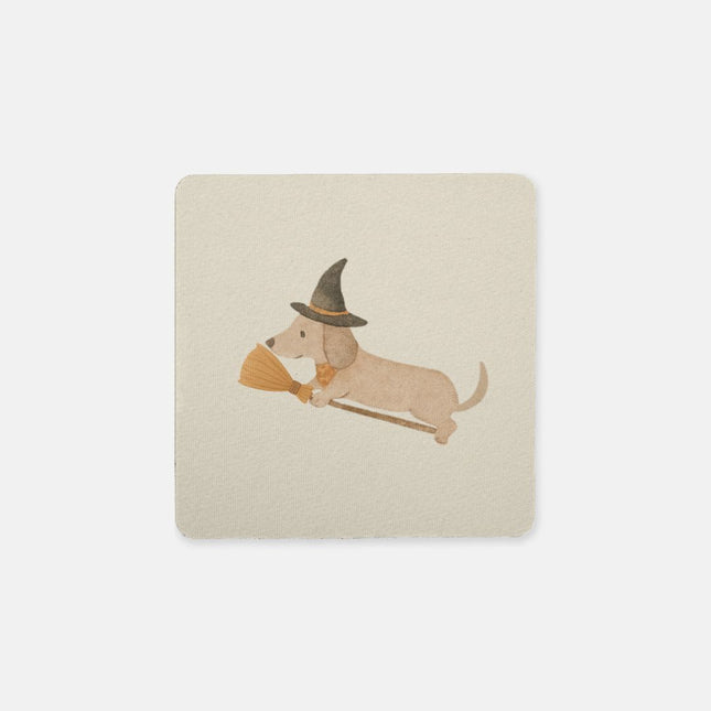 Coaster Neoprene Back (Square) 4PK - Halloween Variety Taupe Background