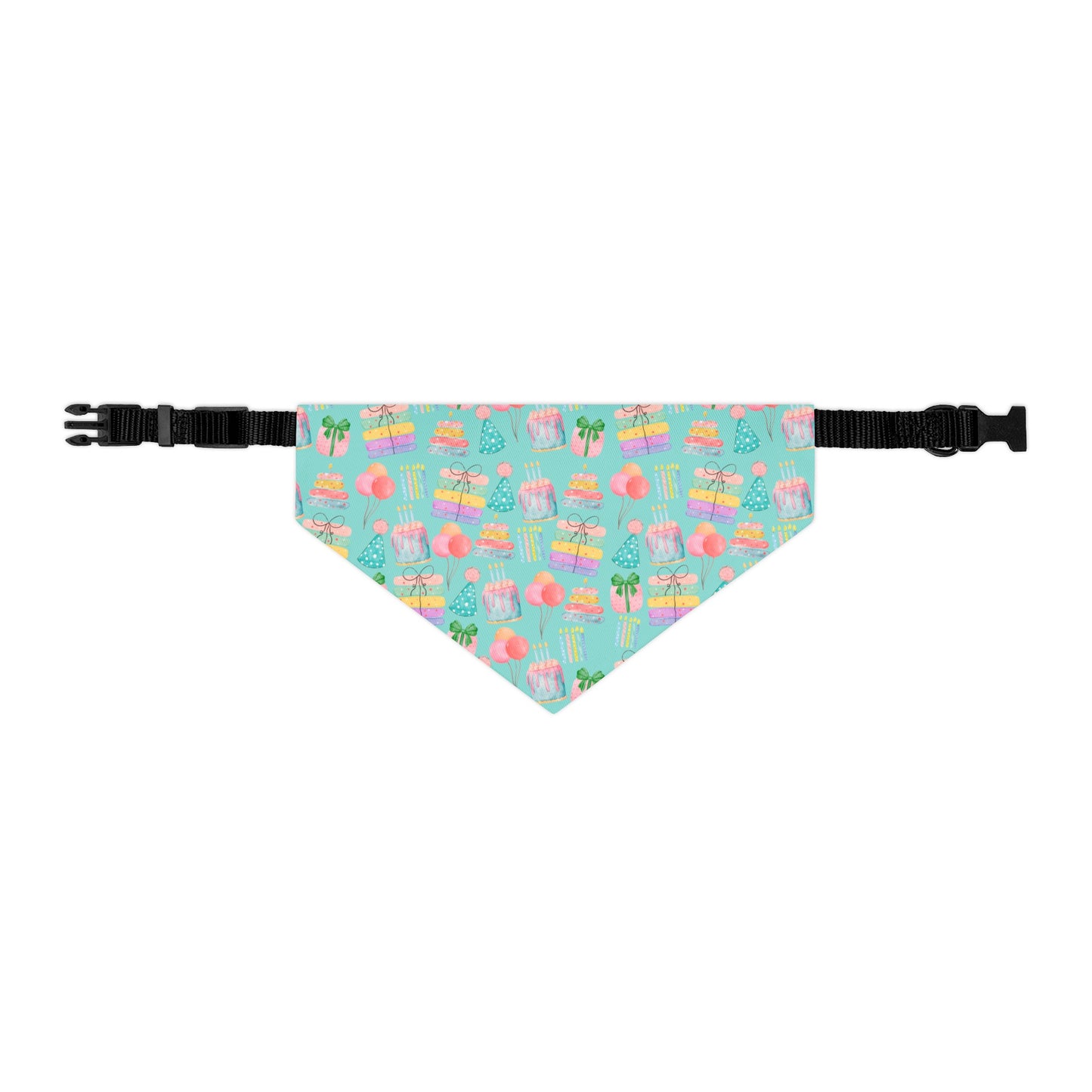 Teal Birthday Collar Bandana