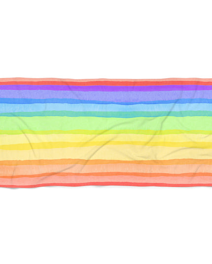 Rainbow Right Bright Custom Beach Towel