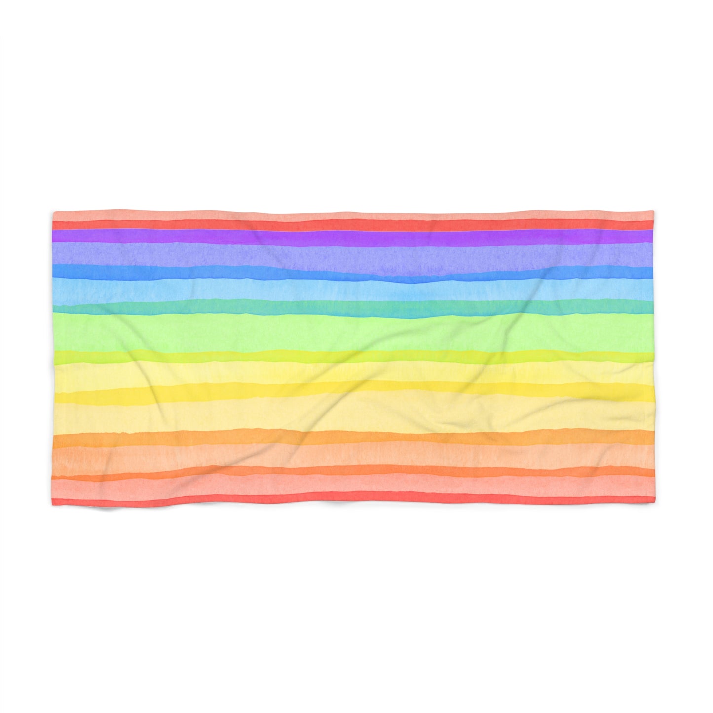 Rainbow Right Bright Custom Beach Towel