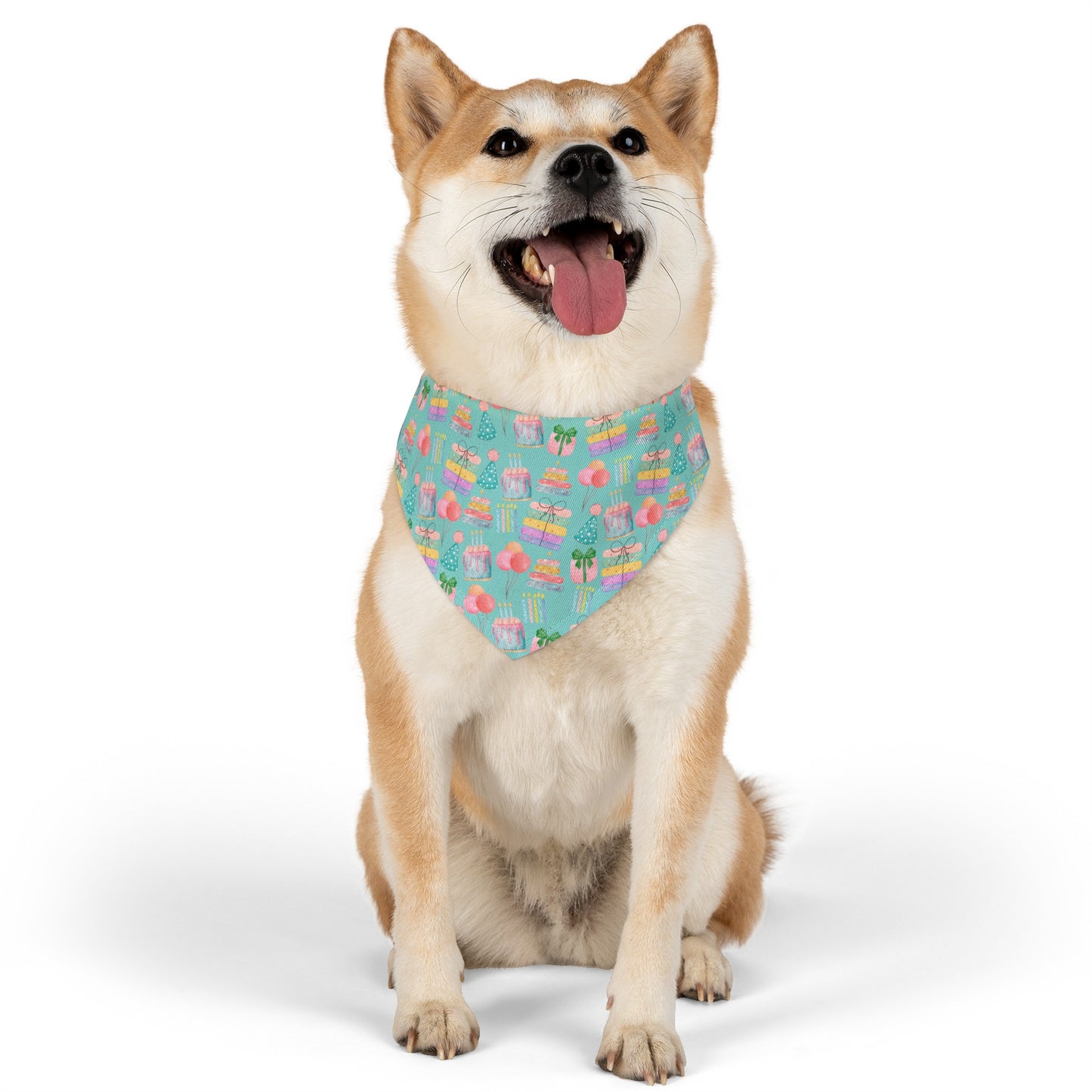 Teal Birthday Collar Bandana