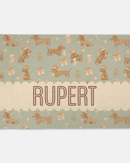 Pet Grub Mat - Deck The Dachshund Paws