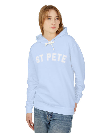 St. Pete Lightweight Hoodie — Minimal Embroidered St. Pete Pullover