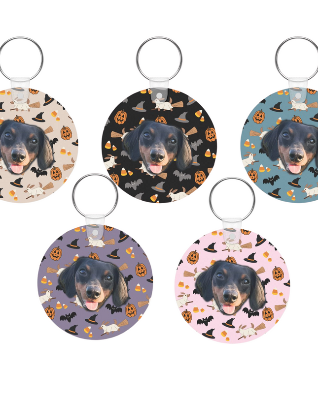 Happy Halloweenie Custom Key Chain