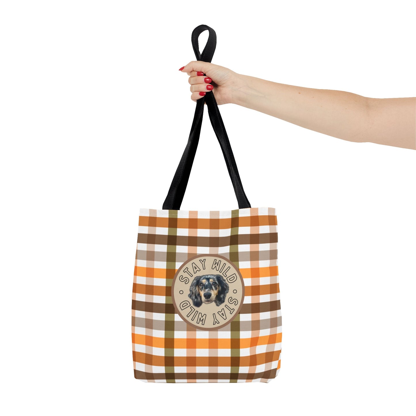 Fall Gingham Custom Tote Bag