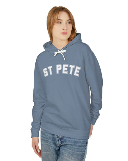 St. Pete Lightweight Hoodie — Minimal Embroidered St. Pete Pullover