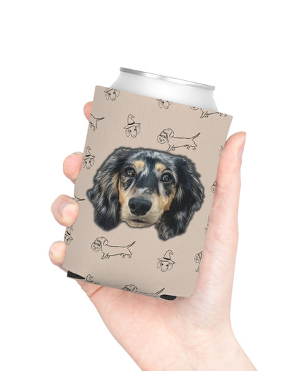 Dachshund Stroll Halloween Edition Custom Can Cooler Coozie