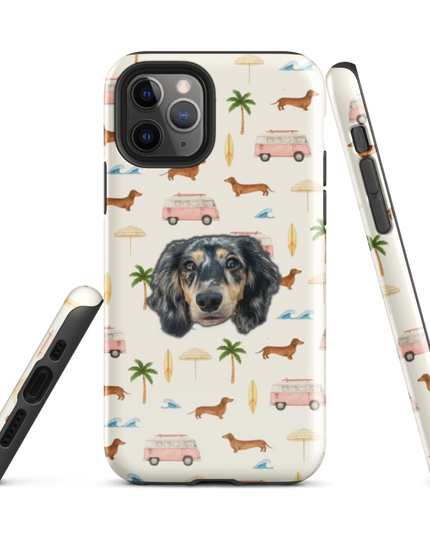 Tough Case for iPhone® - Beach Cruisin' Wiener Dogs