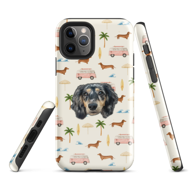 Tough Case for iPhone® - Beach Cruisin' Wiener Dogs