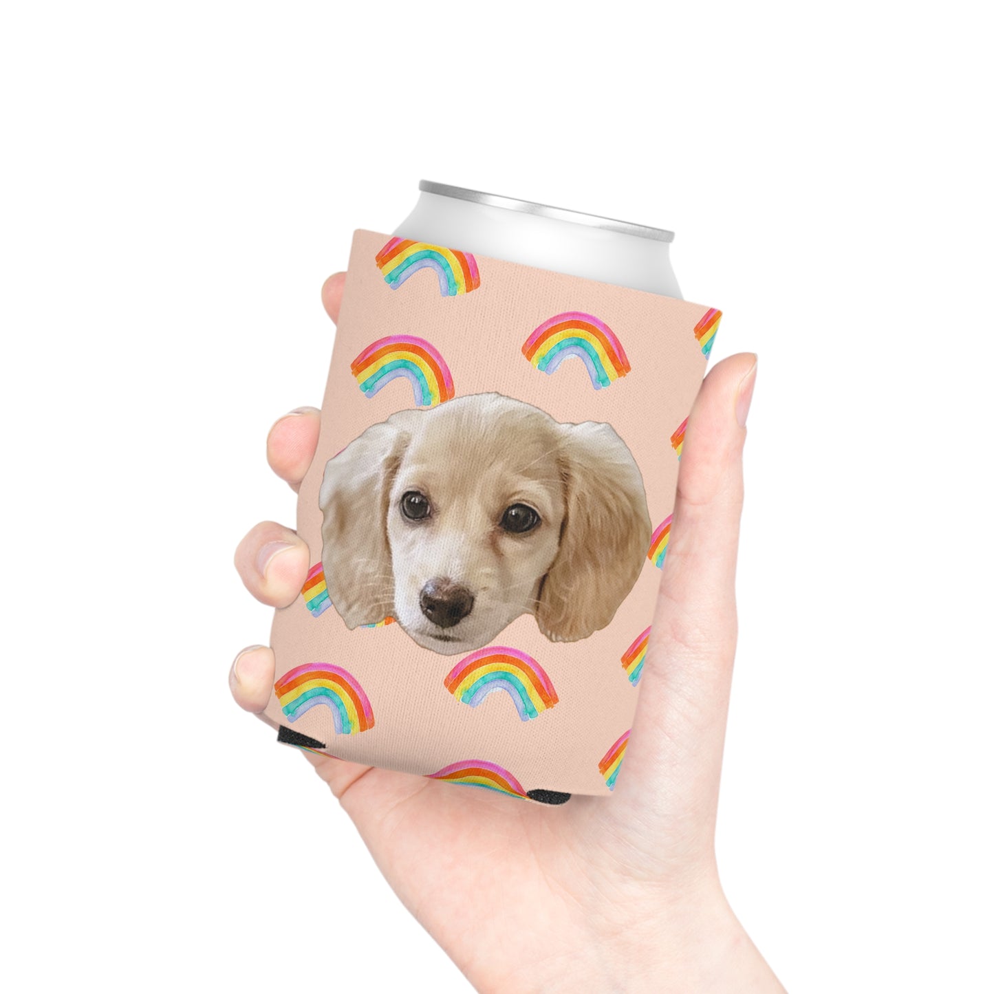 Radiant Rainbow Custom Can Cooler Coozie