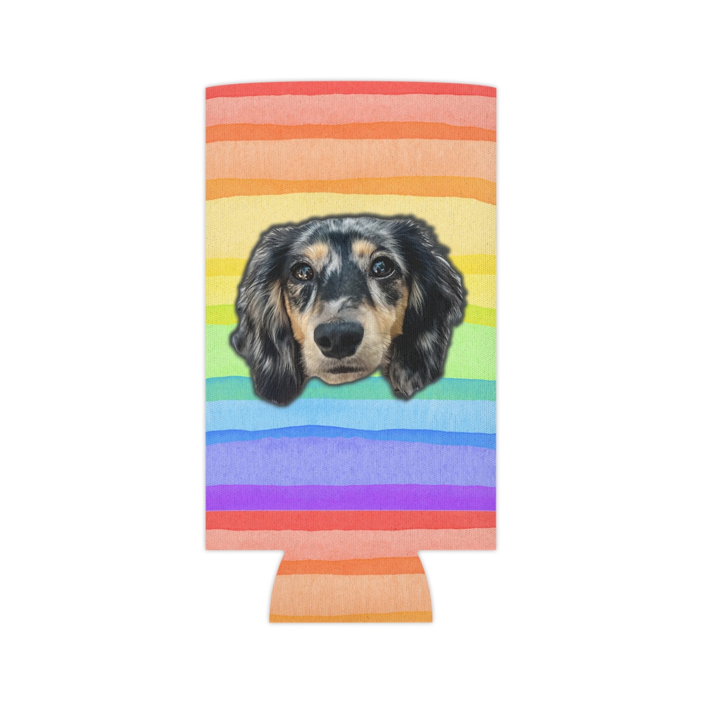 Rainbow Right Bright Custom Can Cooler Coozie