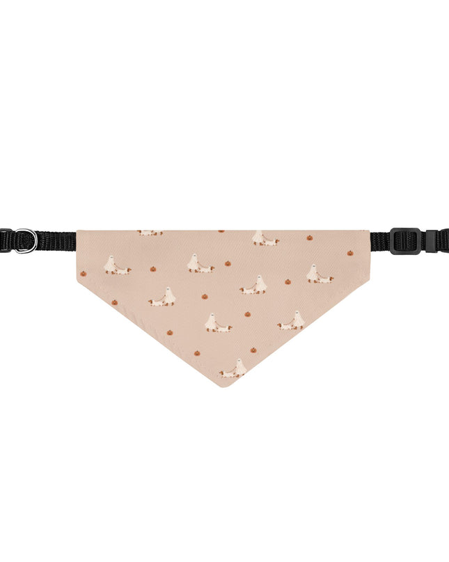 Clip-On Pet Bandana — Neutral Beige Mushrooms Dog & Cat Accessory