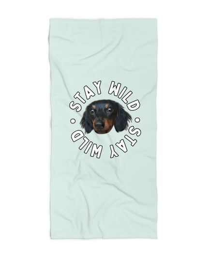 Pastel 'Stay Wild' Custom Beach Towel