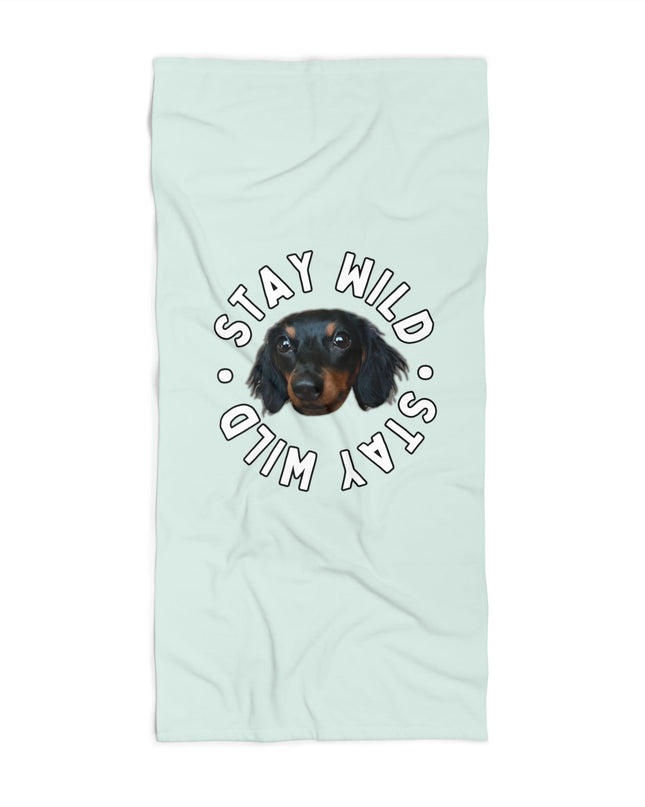 Pastel 'Stay Wild' Custom Beach Towel