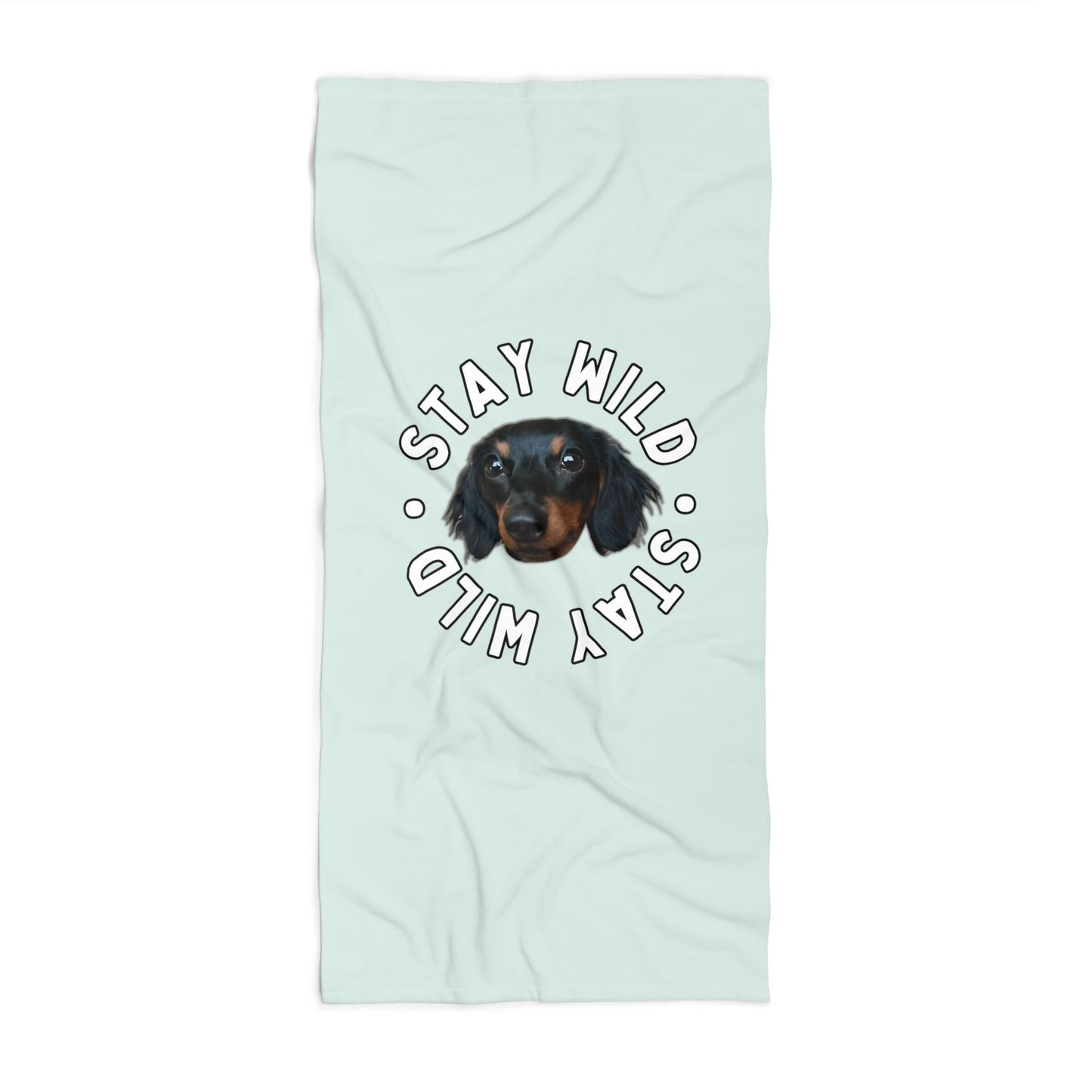 Pastel 'Stay Wild' Custom Beach Towel