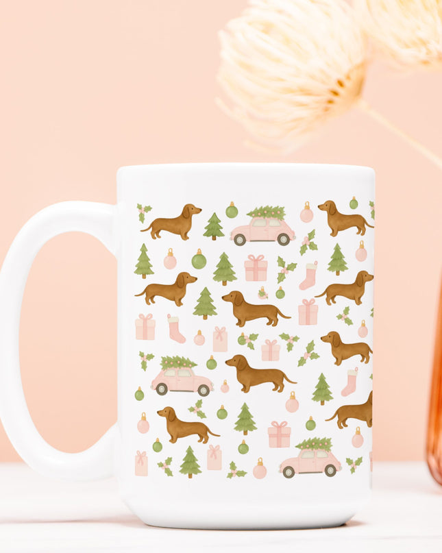 Christmas Coffee Mug - Rustic Christmas Wiener Wonderland