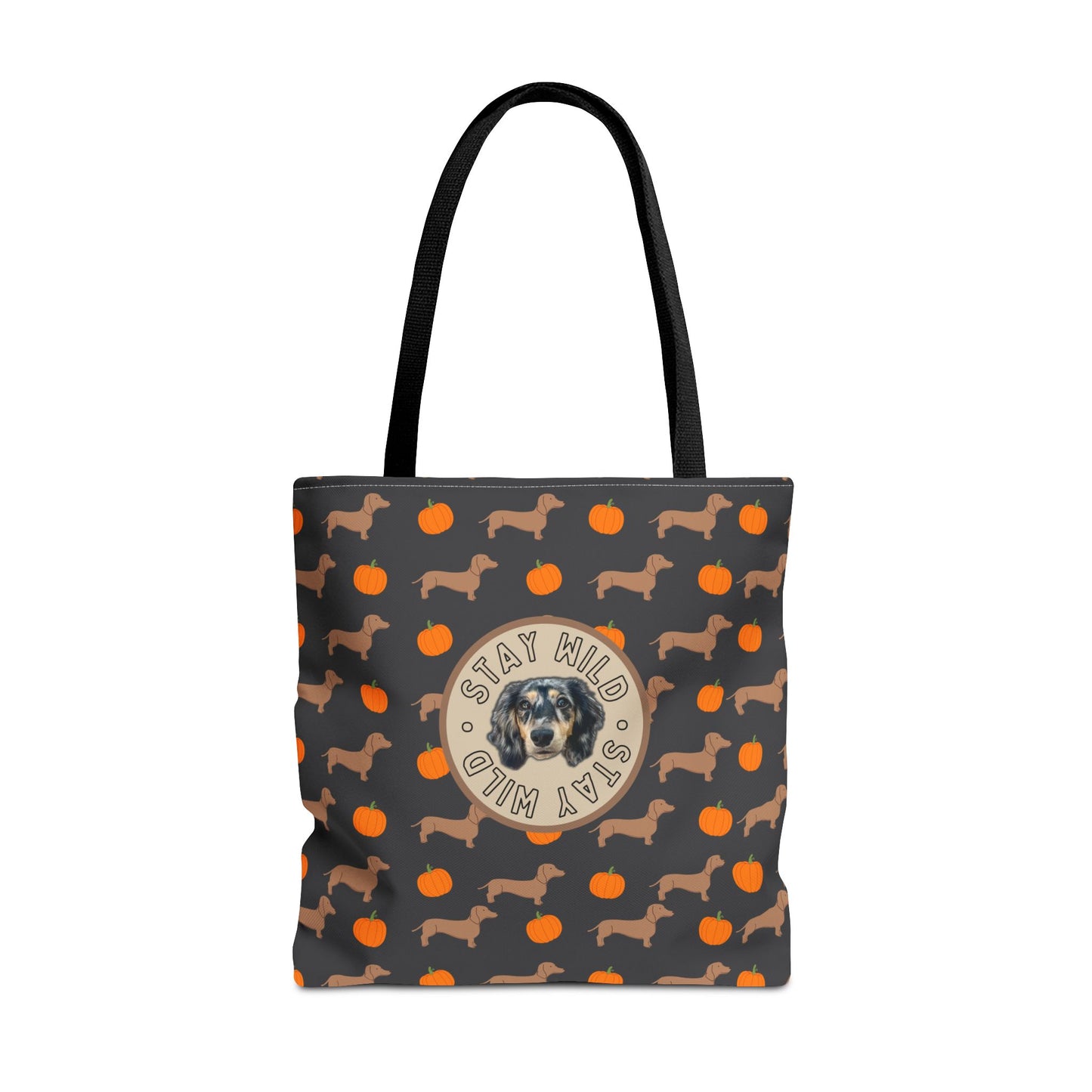 Pumpkins & Pups Custom Tote Bag