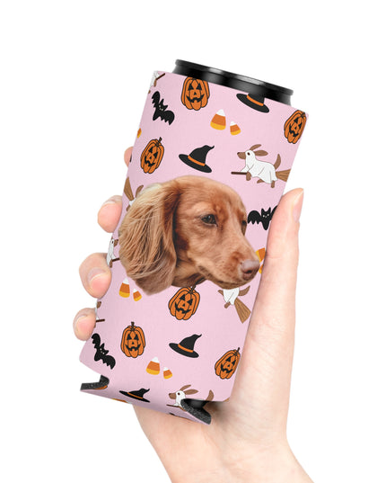 Happy Halloweenie Custom Can Cooler Koozie