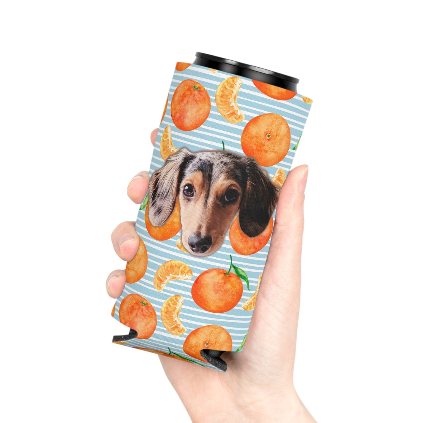 Cutie Clementine Custom Can Cooler Coozie