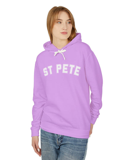 St. Pete Lightweight Hoodie — Minimal Embroidered St. Pete Pullover