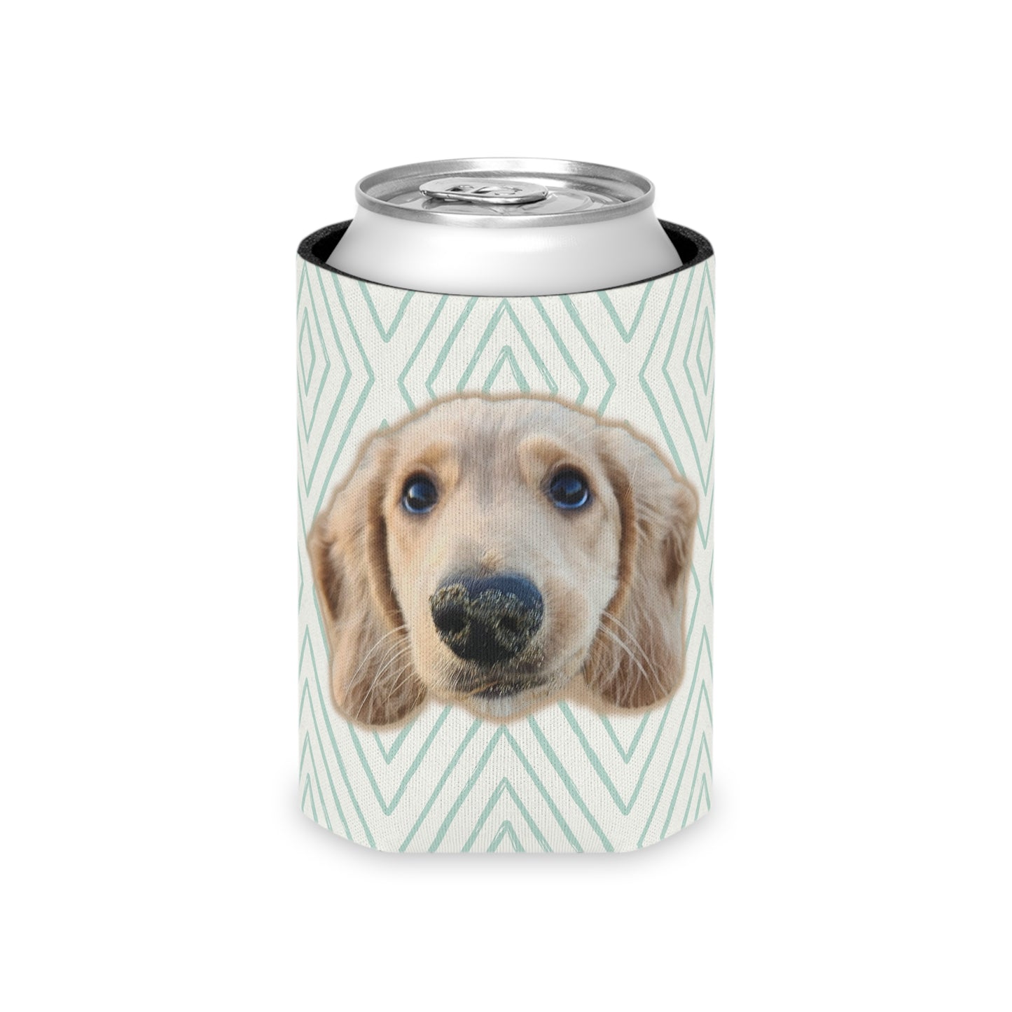 Seafoam Diamond Drift Custom Can Cooler Coozie