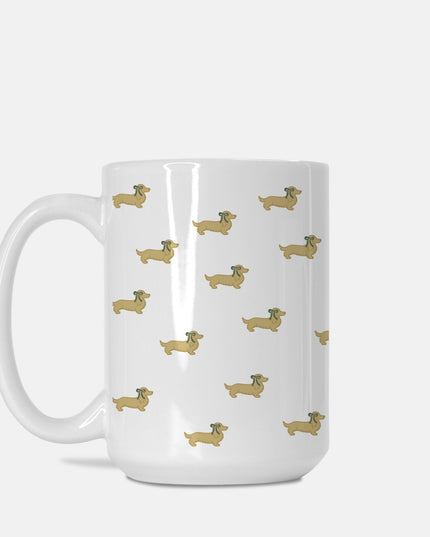 Christmas Coffee Mug - Dach Of Gold Green Coquette