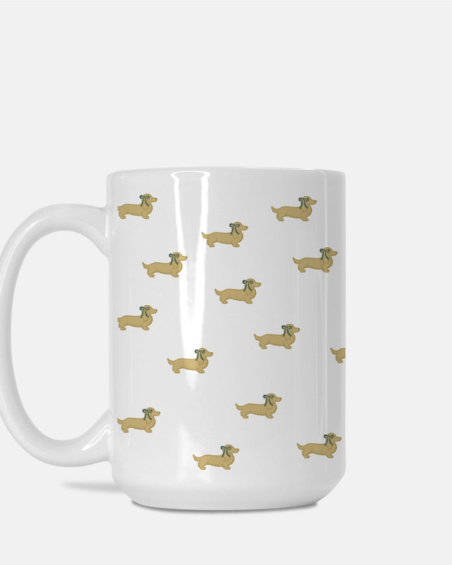Christmas Coffee Mug - Dach Of Gold Green Coquette