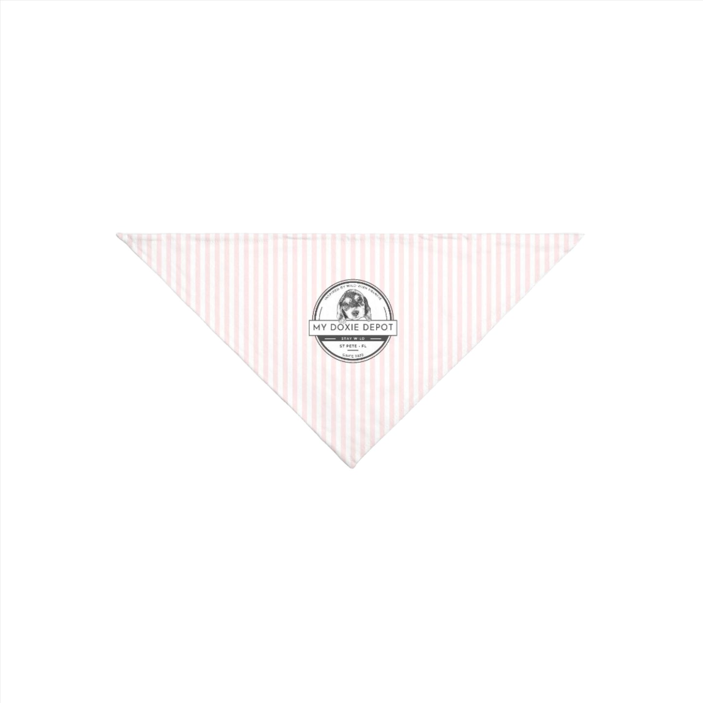 Simple Striped My Doxie Depot Logo Dog Bandana