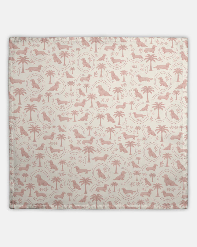 Hostess Towel – Blush Doxie Tropic Toile Dachshunds