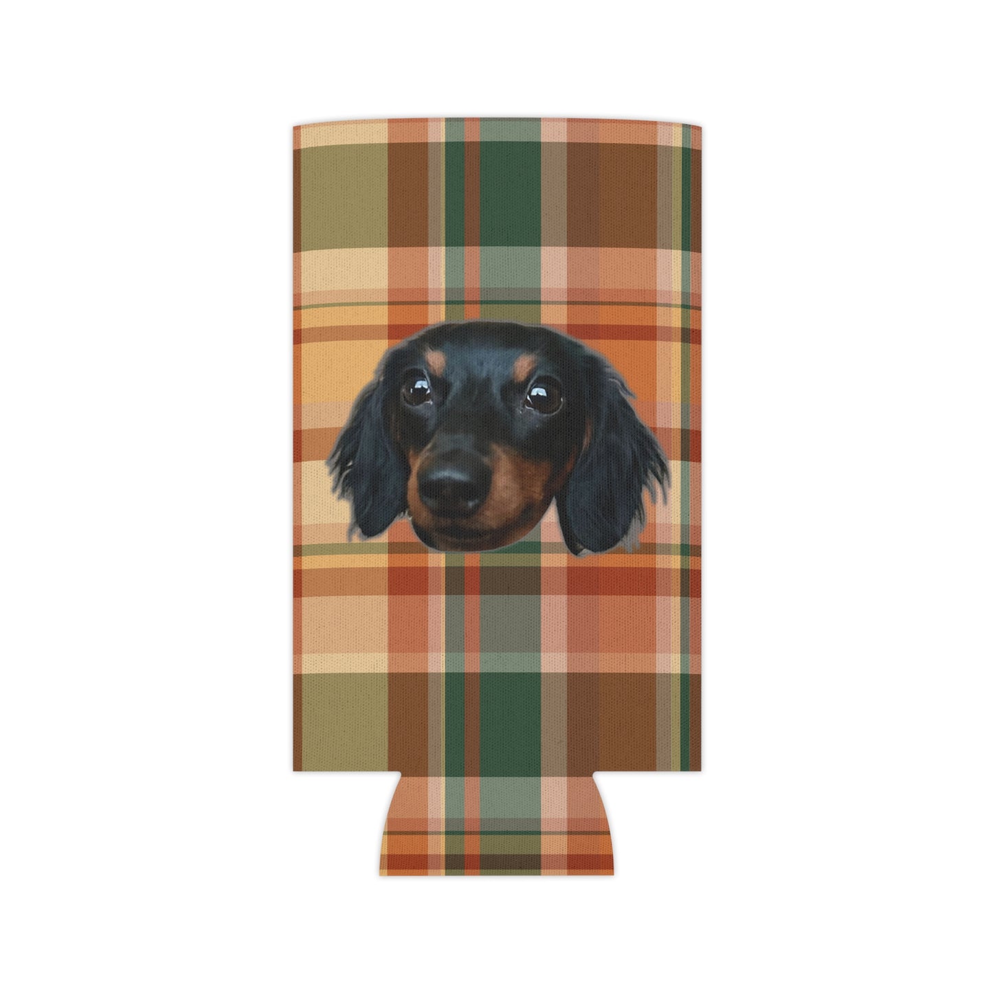 Warm Plaid Custom Can Cooler Koozie