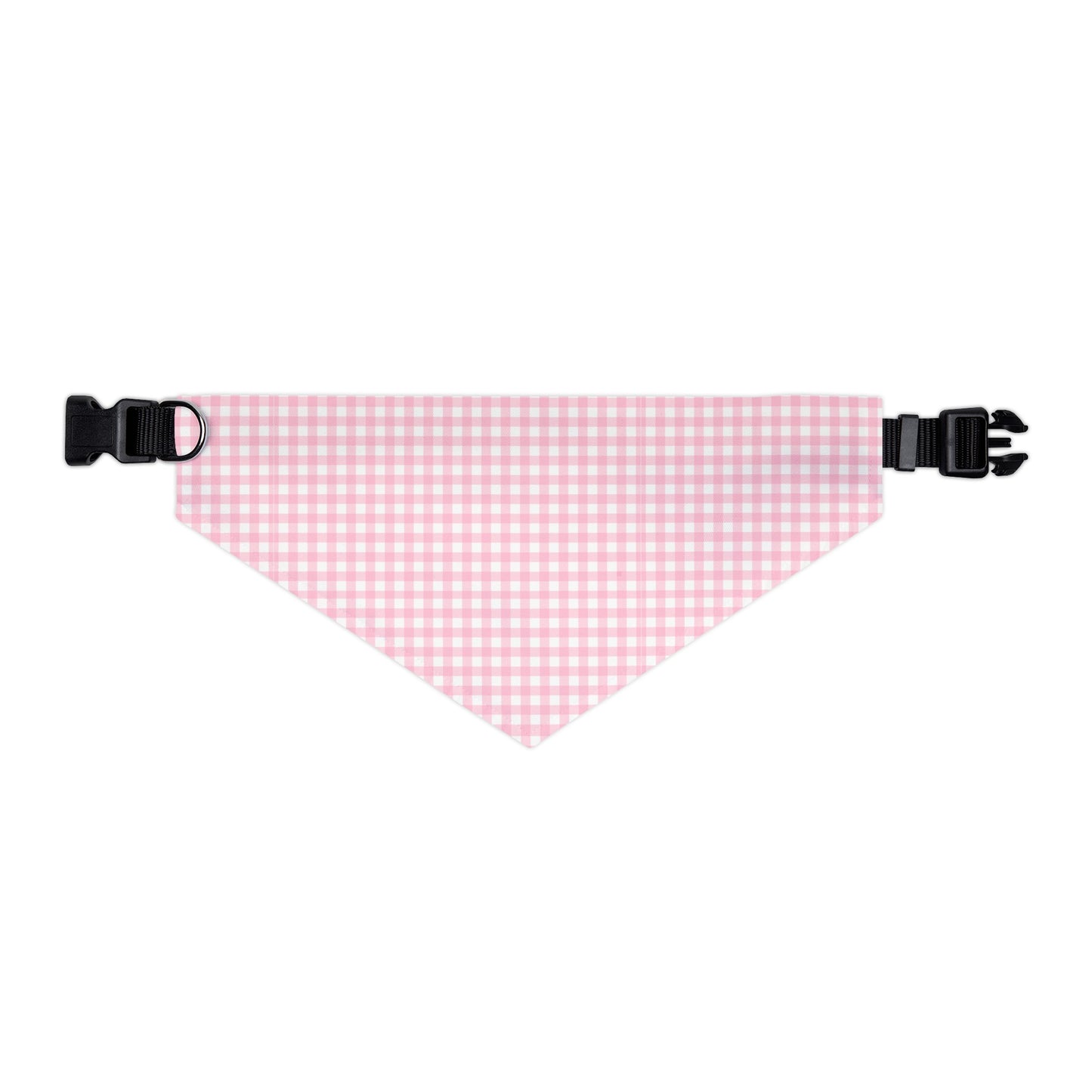 Pink Gingham Collar Bandana