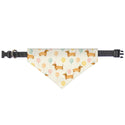 Dog bandana with dachshund design and colorful balloons on a white background