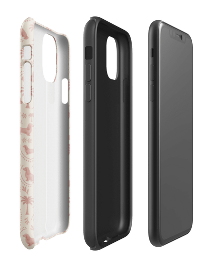iPhone® Tough Case – Blush Doxie Tropic Toile