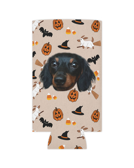 Happy Halloweenie Custom Can Cooler Koozie