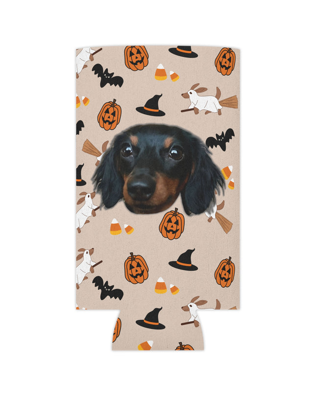 Happy Halloweenie Custom Can Cooler Koozie