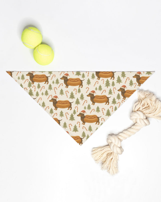 Tie On Dog Bandana - Dachshing Through the Bun