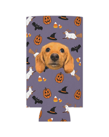 Happy Halloweenie Custom Can Cooler Koozie