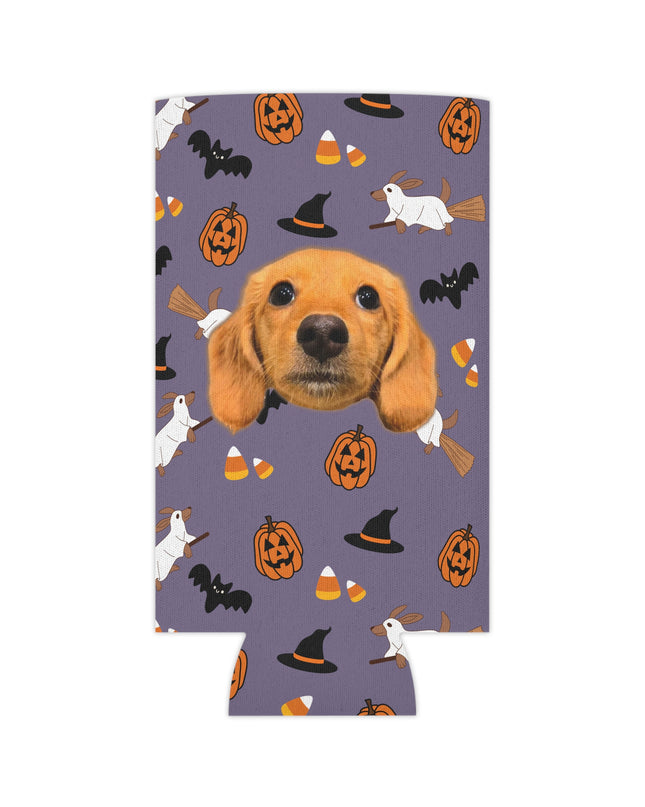 Happy Halloweenie Custom Can Cooler Koozie