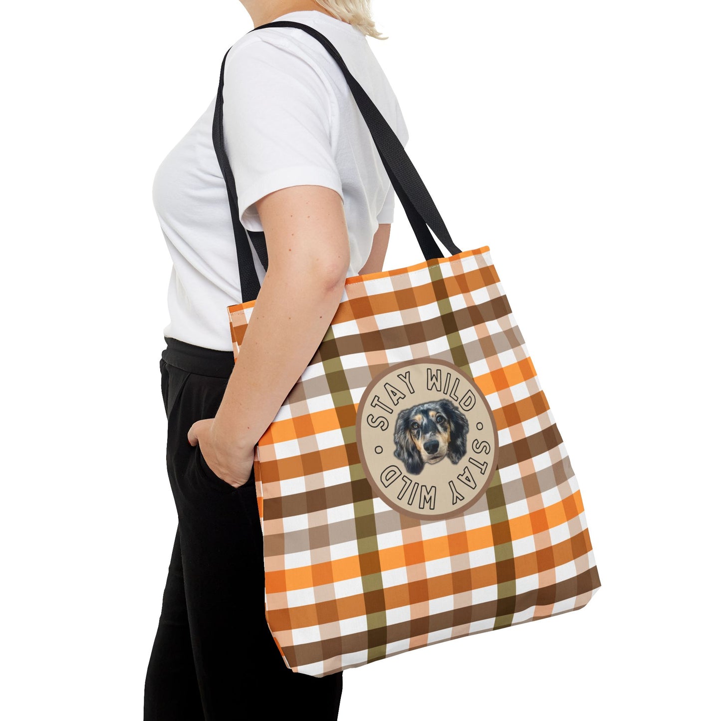 Fall Gingham Custom Tote Bag