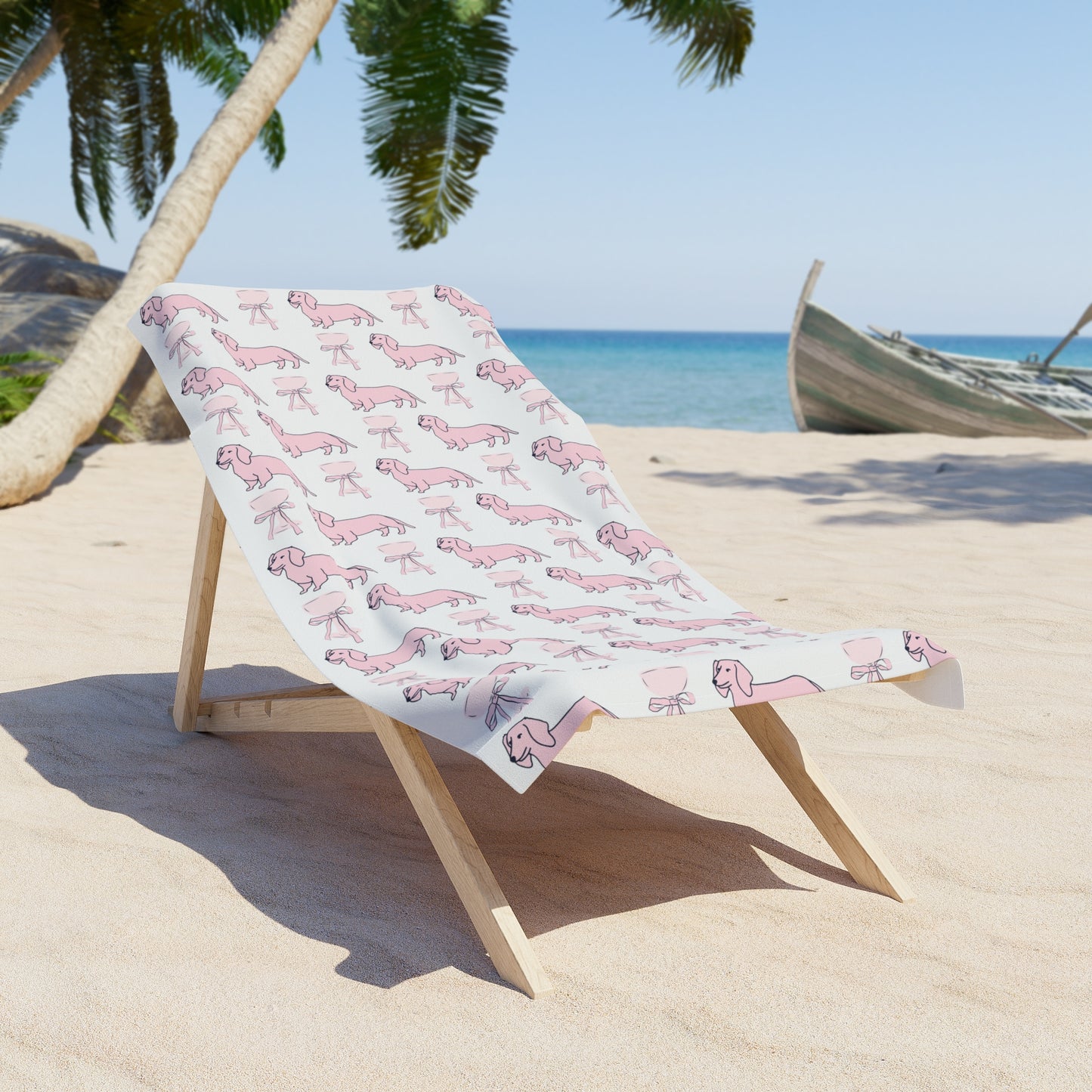 Puppies & Prosecco Beach Towel