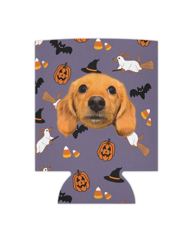 Happy Halloweenie Custom Can Cooler Koozie