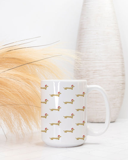 Christmas Coffee Mug - Dach Of Gold Green Coquette