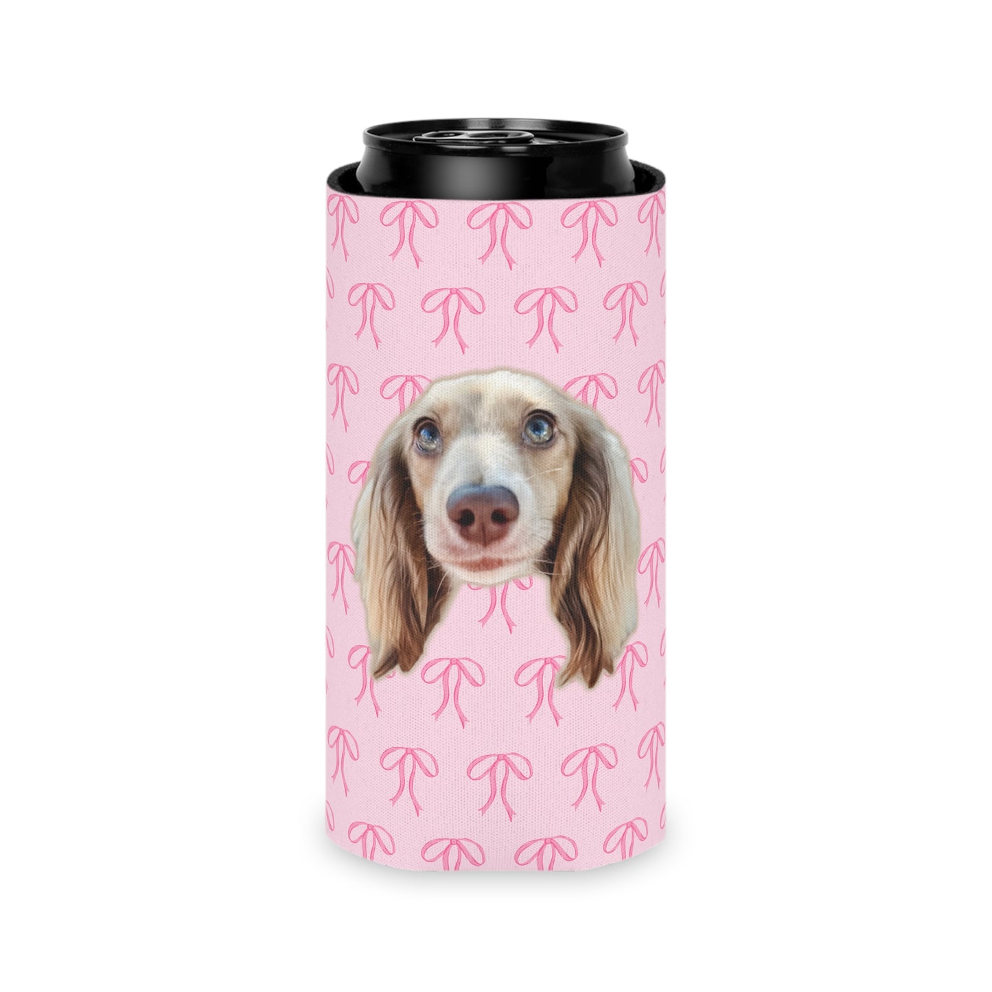 Pretty Pastel Bows Custom Can Cooler Coozie